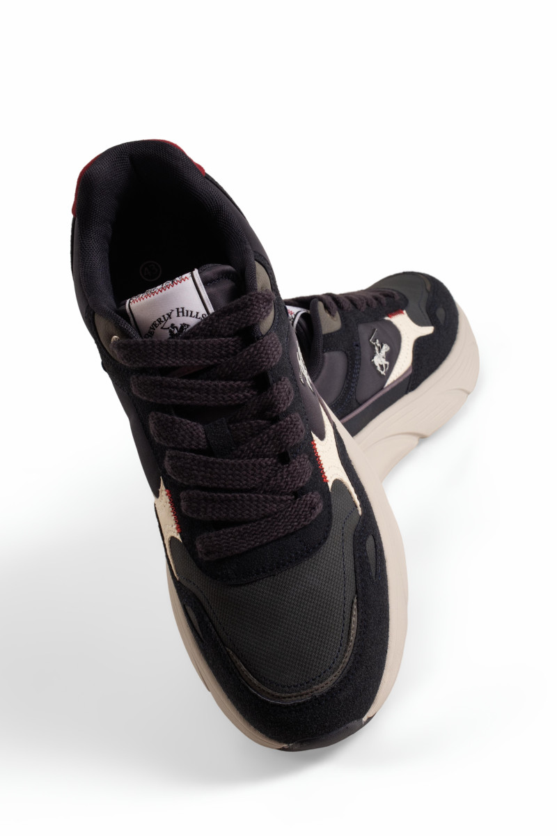 Ανδρικά sneakers Beverly Hills Polo Club μπλε με πολύχρωμες λεπτομέρειες