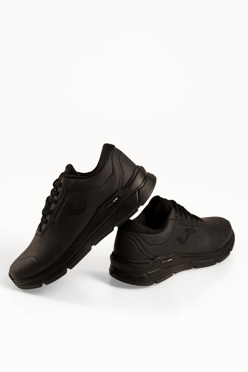 Ανδρικά sneakers Joma μαύρα casual με ανάγλυφο πλαϊνό λογότυπο