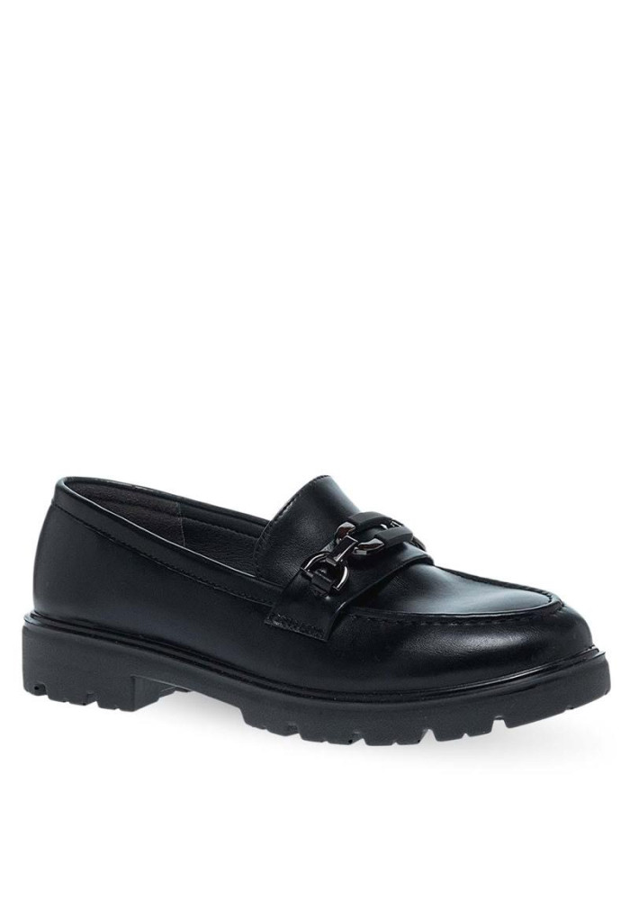 Γυναικεία loafers Parex με μεταλλικό chain διακοσμητικό και χαμηλή chunky σόλα