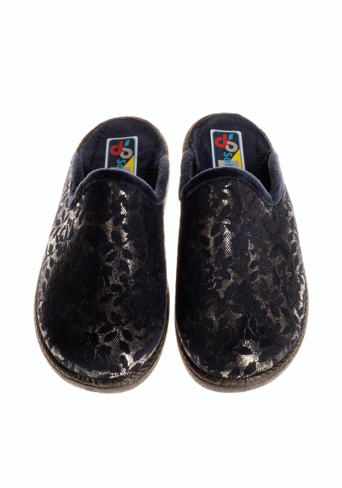 Sabino γυναικείες παντόφλες σπιτιού μπλε με floral print