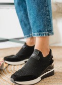XTI Sneakers κάλτσα με στρασάκια 395.141575-F