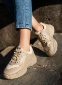 Chunky sneakers σε συνδυασμό υλικών 420.LY490-L
