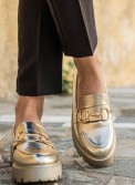 Chunky loafers με χρυσή αλυσίδα 330.D2710-L