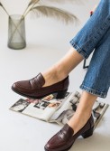 Loafers με τακούνι και matte υφή 396.D2731-L