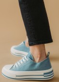 Sneakers πάνινα με χρωματιστή ρίγα στην σόλα 416.LY620-C