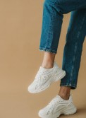 Chunky sneakers σε συνδυασμό υλικών 330.LY671-L