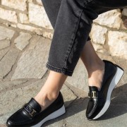 Ματ loafers με διακοσμητική αγκράφα 330.LL1476-L ΜΑΥΡΟ Ματ loafers με διακοσμητική αγκράφα 330.LL1476-L ΜΑΥΡΟ