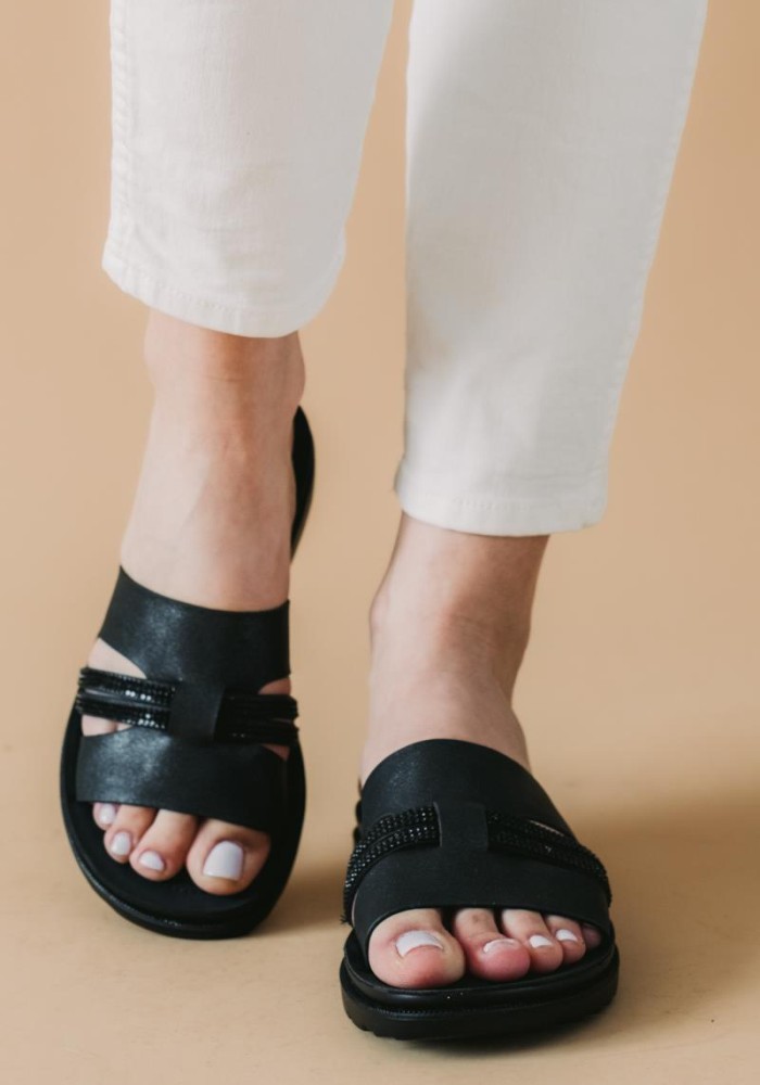 Sabino comfort παντόφλα με φάσα 028.BZL2023-15-L ΜΑΥΡΟ