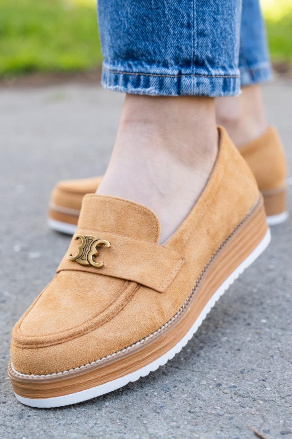 Loafers suede με μεταλλική αγκράφα 330.LL1339-C ΤΑΜΠΑ Loafers suede με μεταλλική αγκράφα 330.LL1339-C ΤΑΜΠΑ