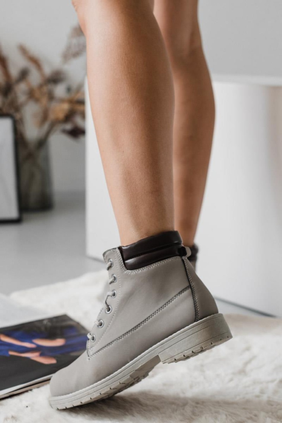 Casual μποτάκια τύπου ορειβασίας 330.S73-NU ΓΚΡΙ Casual μποτάκια τύπου ορειβασίας 330.S73-NU ΓΚΡΙ
