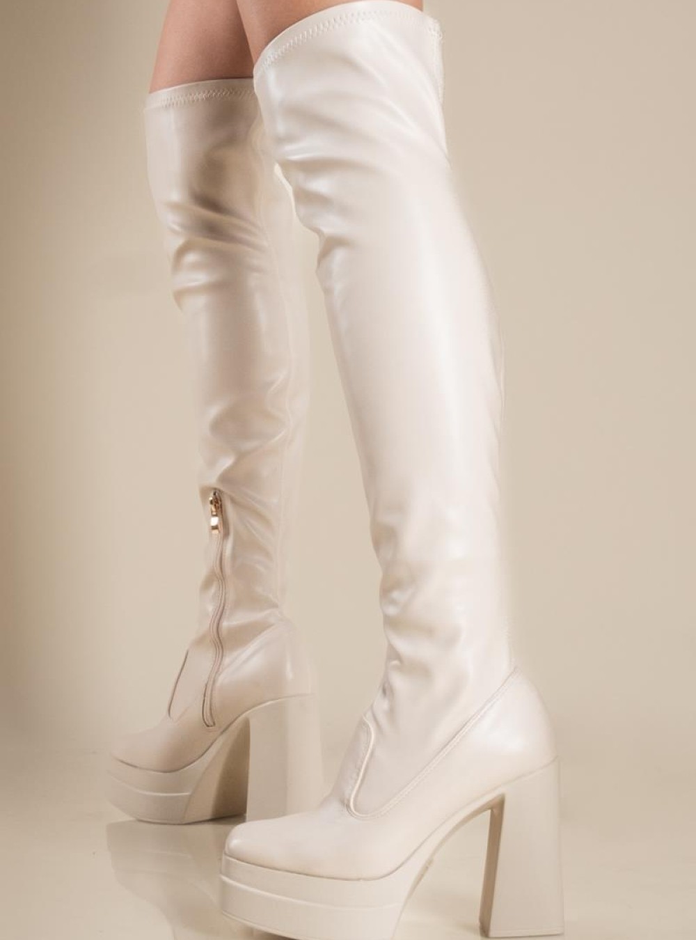 Over the knee μπότες με διπλή φιάπα 330.B5937-L ΜΠΕΖ