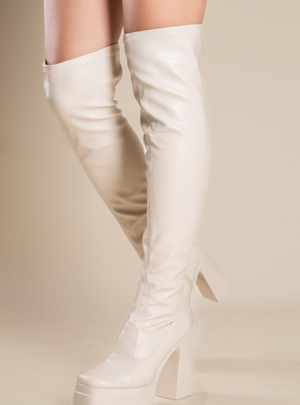 Over the knee μπότες με διπλή φιάπα 330.B5937-L ΜΠΕΖ