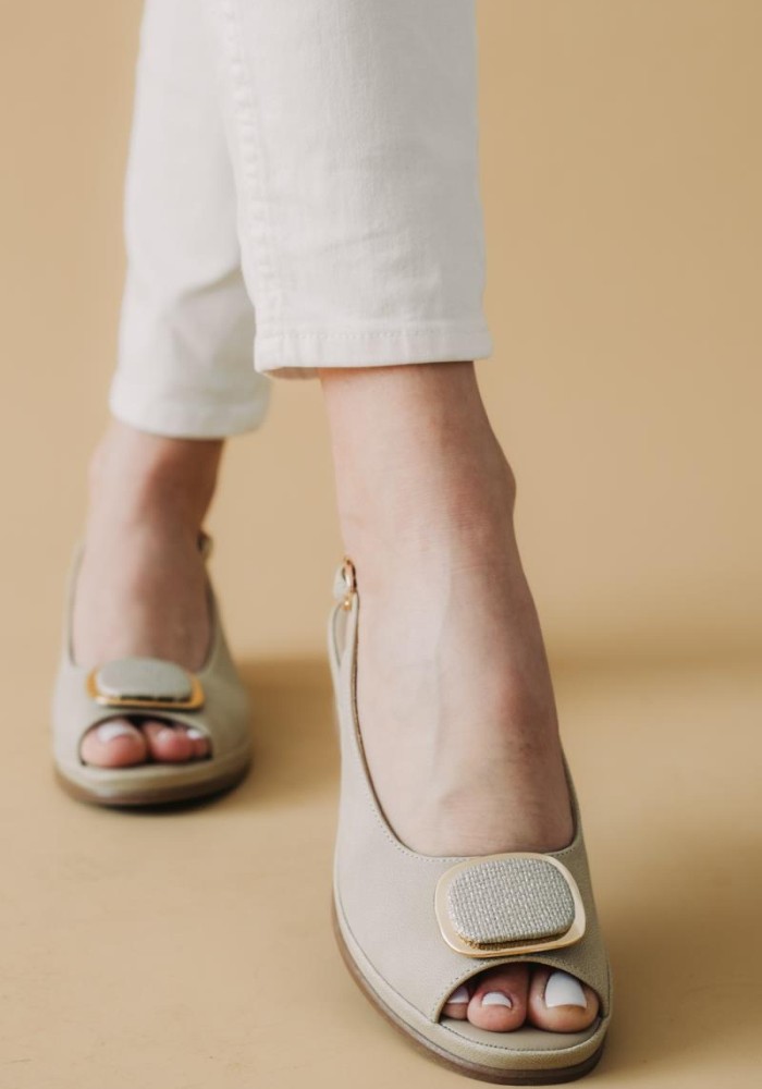 PAREX Γυναικεία peep-toe πέδιλα 022.116-29-127-L ΜΠΕΖ