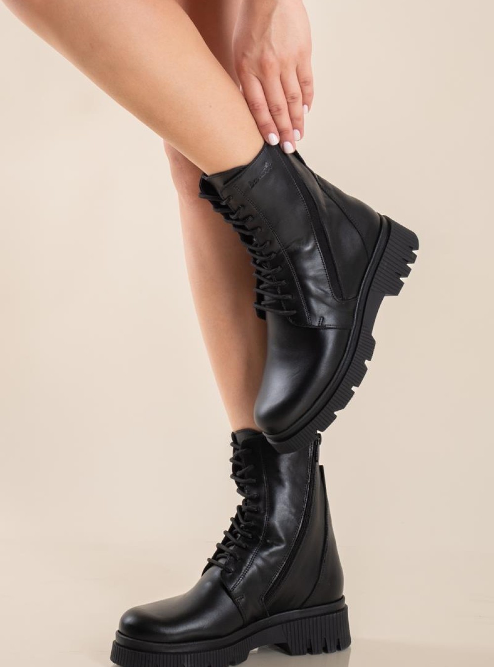 BOXER Chunky αρβυλάκι με διαγώνιο φερμουάρ 031.51122-L ΜΑΥΡΟ BOXER Chunky αρβυλάκι με διαγώνιο φερμουάρ 031.51122-L ΜΑΥΡΟ