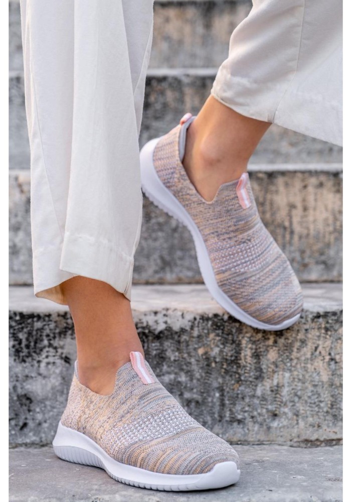 Slip-on υφασμάτινα sneakers 318.TR101206-W-F ΡΟΖ