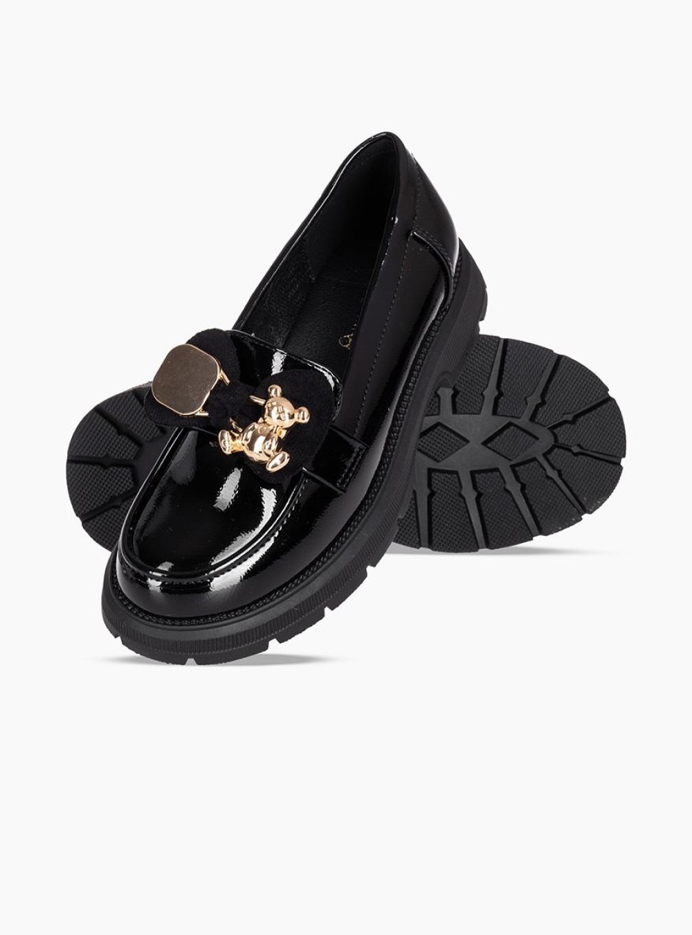 Λουστρίνι loafer για κορίτσια με φιογκάκι 432.DR67-LU ΜΑΥΡΟ Λουστρίνι loafer για κορίτσια με φιογκάκι 432.DR67-LU ΜΑΥΡΟ