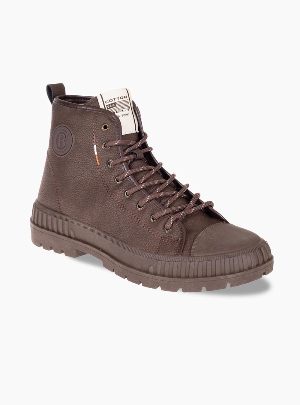 Ανδρικό μποτάκι sneaker 029.CBM320504-L ΚΑΦΕ Ανδρικό μποτάκι sneaker 029.CBM320504-L ΚΑΦΕ