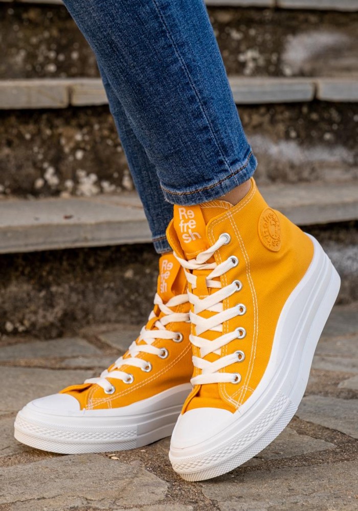 Refresh πάνινα sneakers με διπλή σόλα 395.170676-F ΠΟΡΤΟΚΑΛΙ