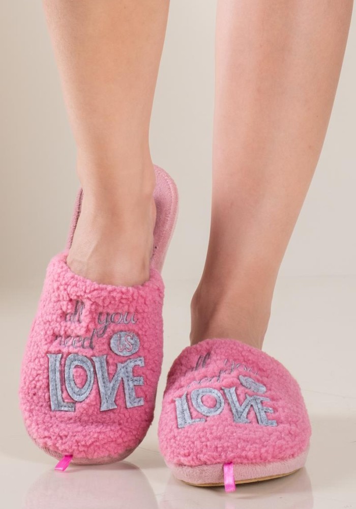 Γυναικείες παντόφλες LOVE 202.41/088-F ΡΟΖ