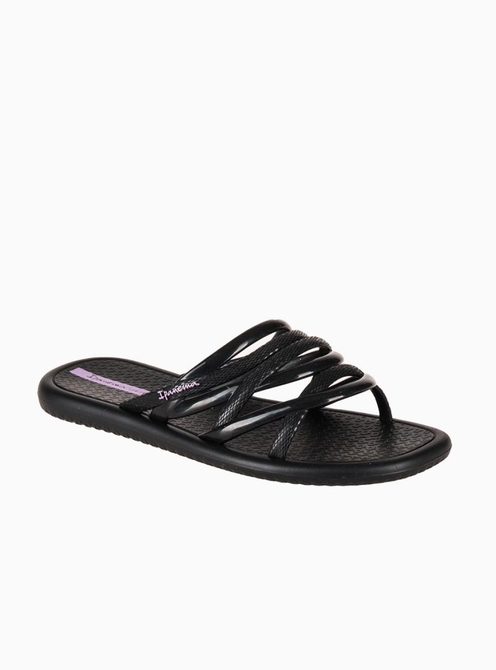 Ipanema γυναικείες σαγιονάρες με φάσα με πολλαπλά λουράκια 004.780-24376-26-P ΜΑΥΡΟ