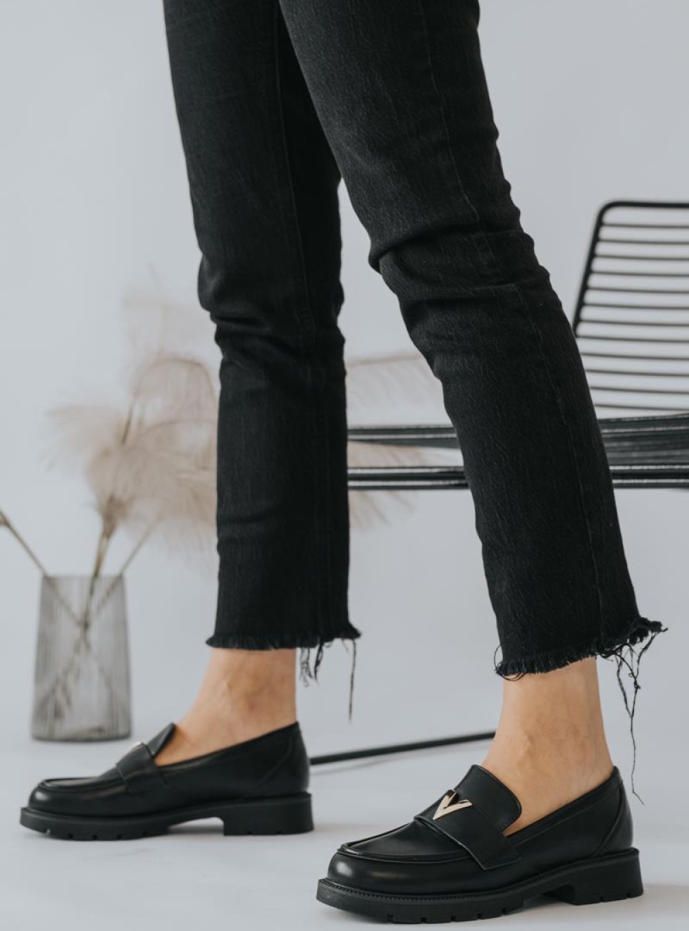 ADAMS Loafers με διακοσμητικό V 004.848-23527-L ΜΑΥΡΟ ADAMS Loafers με διακοσμητικό V 004.848-23527-L ΜΑΥΡΟ