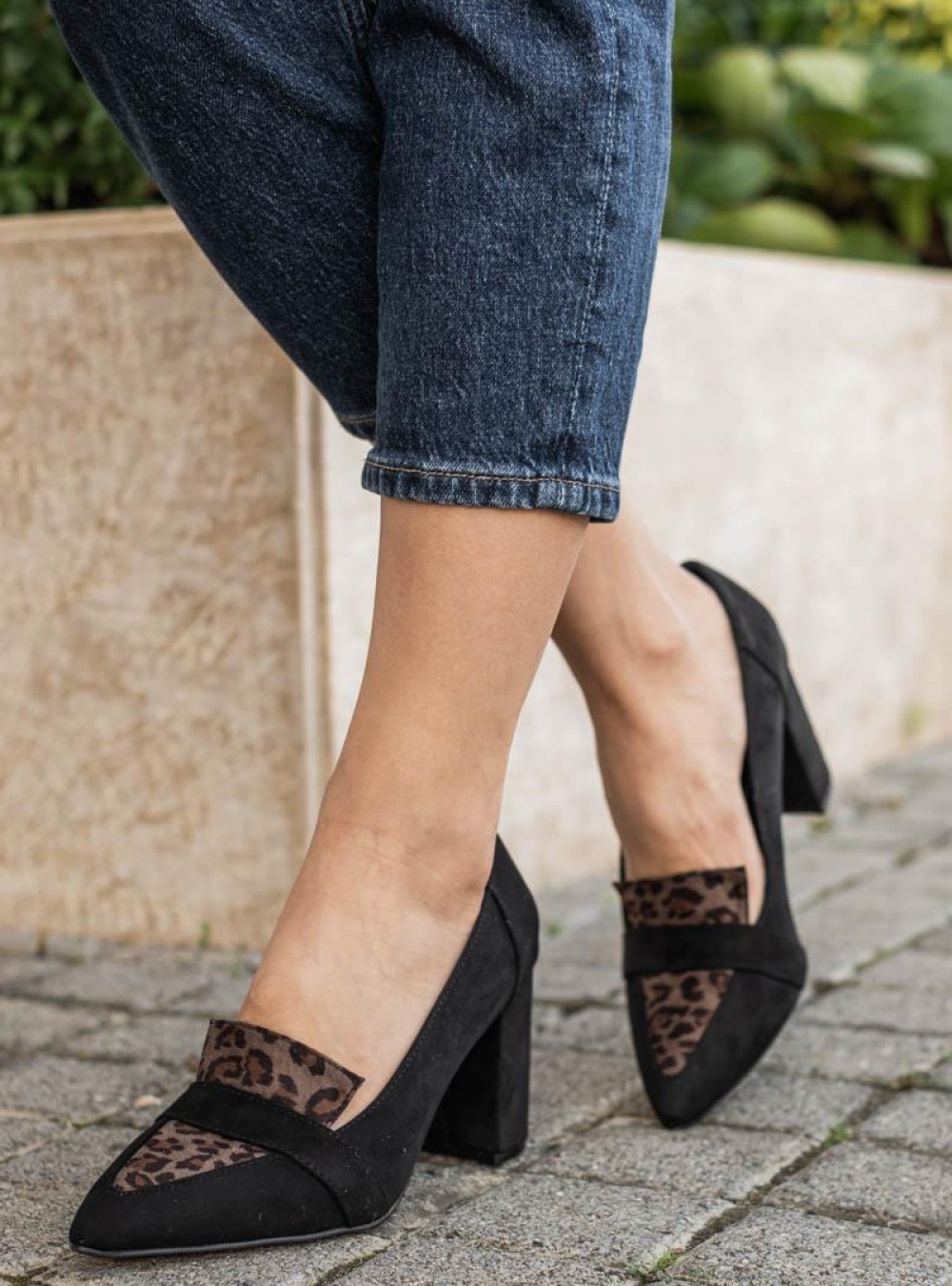 ADAMS Suede μυτερές γόβες με λεοπάρ λεπτομέρειες 004.848-23501-C ΜΑΥΡΟ/ΛΕΟΠΑΡ ADAMS Suede μυτερές γόβες με λεοπάρ λεπτομέρειες 004.848-23501-C ΜΑΥΡΟ/ΛΕΟΠΑΡ