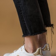 Tennis sneakers με διακοσμητικό με στρας 330.C691-L ΑΣΠΡΟ/ΧΡΥΣΟ Tennis sneakers με διακοσμητικό με στρας 330.C691-L ΑΣΠΡΟ/ΧΡΥΣΟ