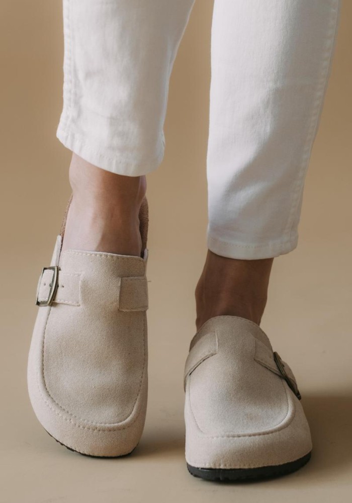 Fussbett suede clogs με τοκά 330.5008-C ΜΠΕΖ