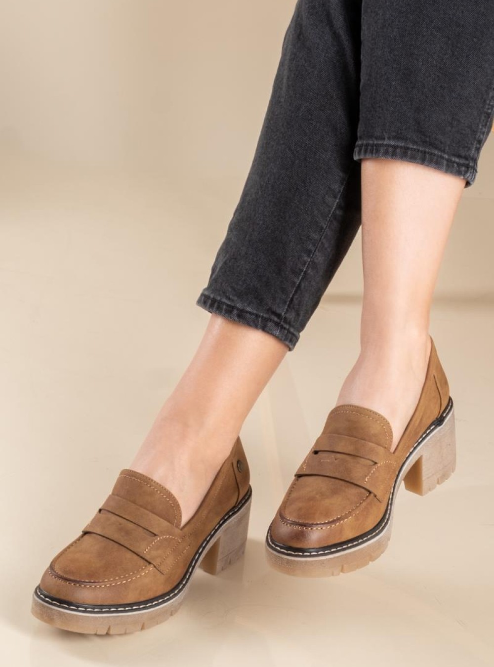 Refresh loafers με κρεπ τακούνι 395.172263-L ΤΑΜΠΑ Refresh loafers με κρεπ τακούνι 395.172263-L ΤΑΜΠΑ