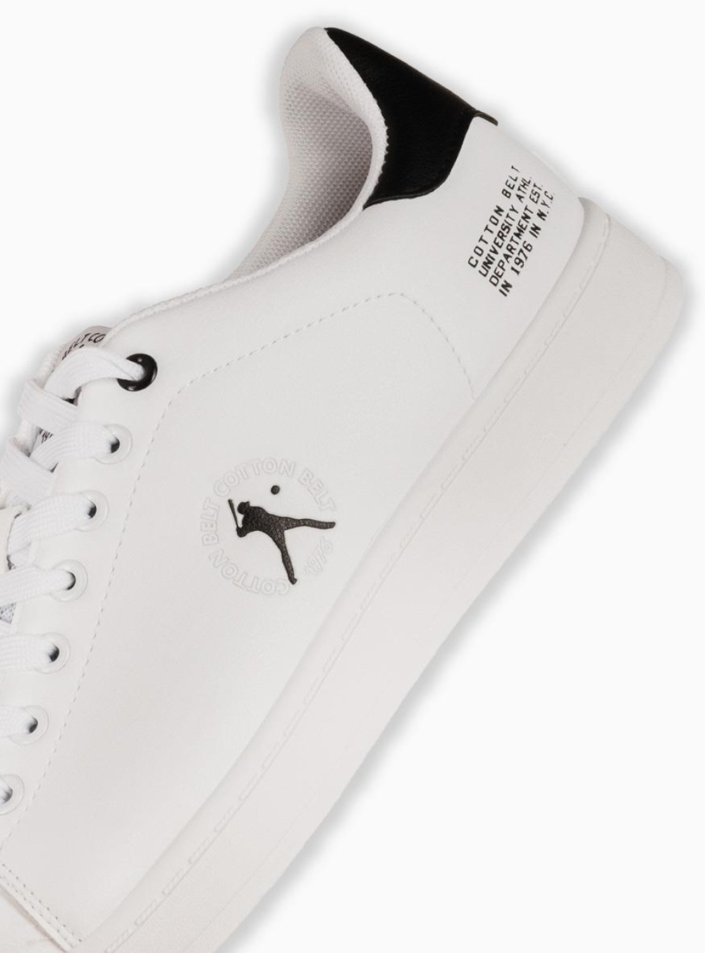 Ανδρικό sneaker 029.CBM4145A40-L ΑΣΠΡΟ/ΜΑΥΡΟ