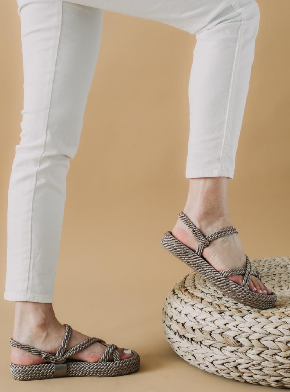 Flatforms πέδιλα με σχοινιά 305.CORFU-2-F ΠΟΥΡΟ Flatforms πέδιλα με σχοινιά 305.CORFU-2-F ΠΟΥΡΟ