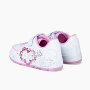 Sneakers για κορίτσια με velcro 433.GD4525-26-L ΑΣΠΡΟ/ΡΟΖ Sneakers για κορίτσια με velcro 433.GD4525-26-L ΑΣΠΡΟ/ΡΟΖ