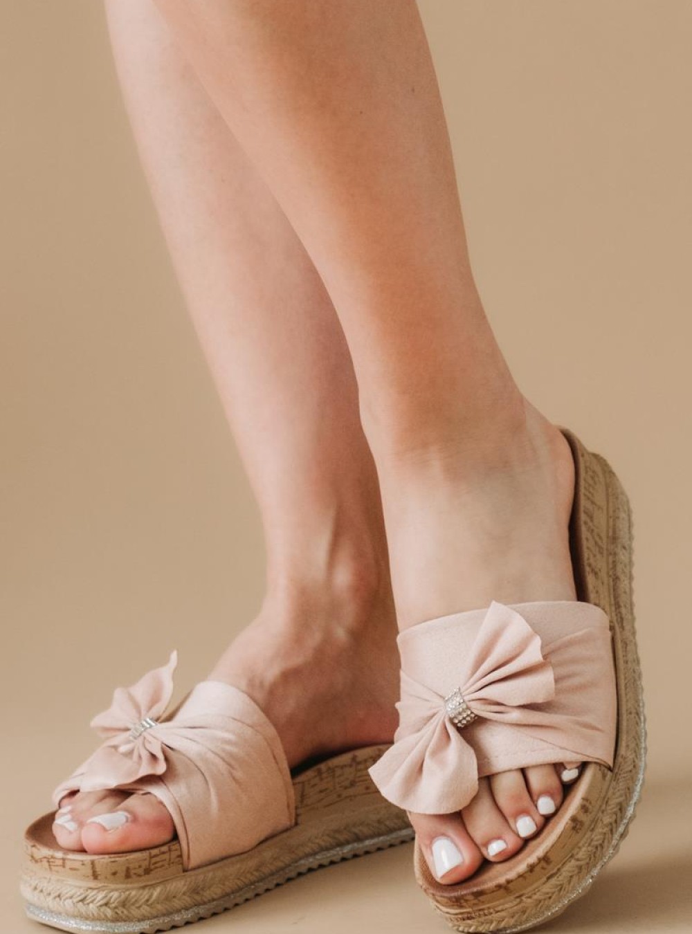 Suede flatforms με φιόγκο 424.568-1-C ΡΟΖ Suede flatforms με φιόγκο 424.568-1-C ΡΟΖ