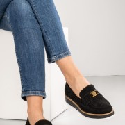 Loafers suede με μεταλλική αγκράφα 330.LL1339-C ΜΑΥΡΟ Loafers suede με μεταλλική αγκράφα 330.LL1339-C ΜΑΥΡΟ