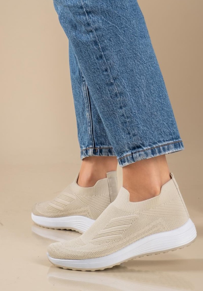 Υφασμάτινα slip-on sneakers τύπου κάλτσα 431.ZY505-F ΜΠΕΖ