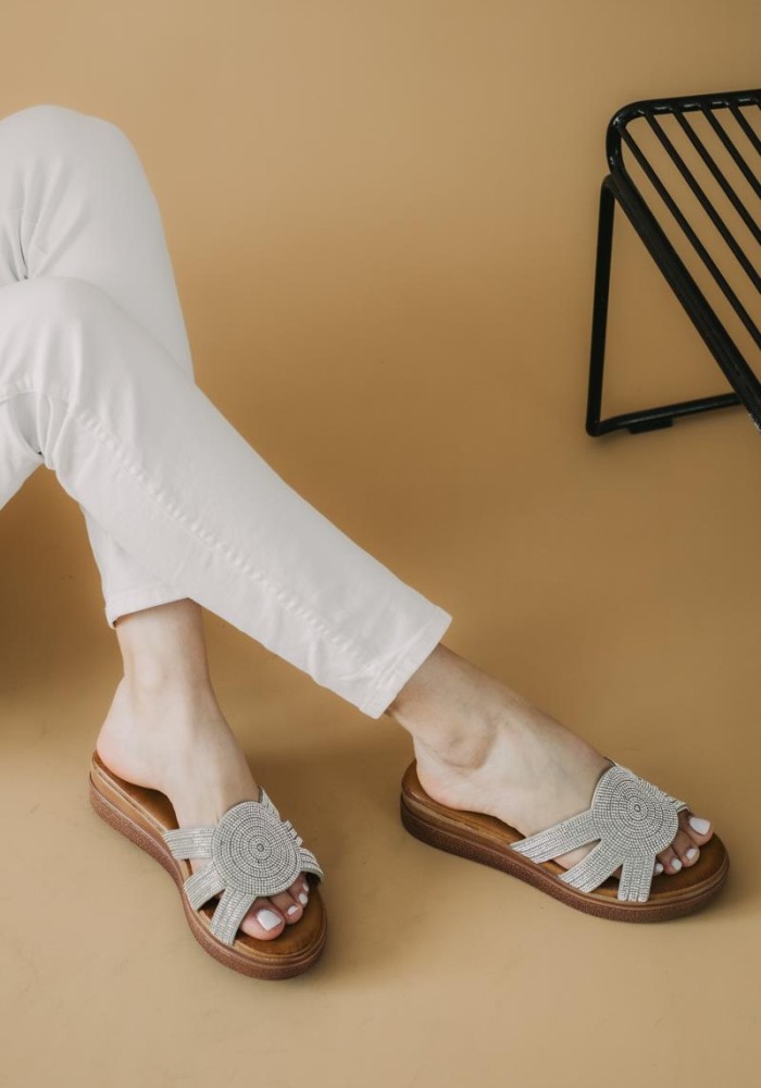 Flatforms με φάσα με στρας 330.H1117-F ΑΣΗΜΙ