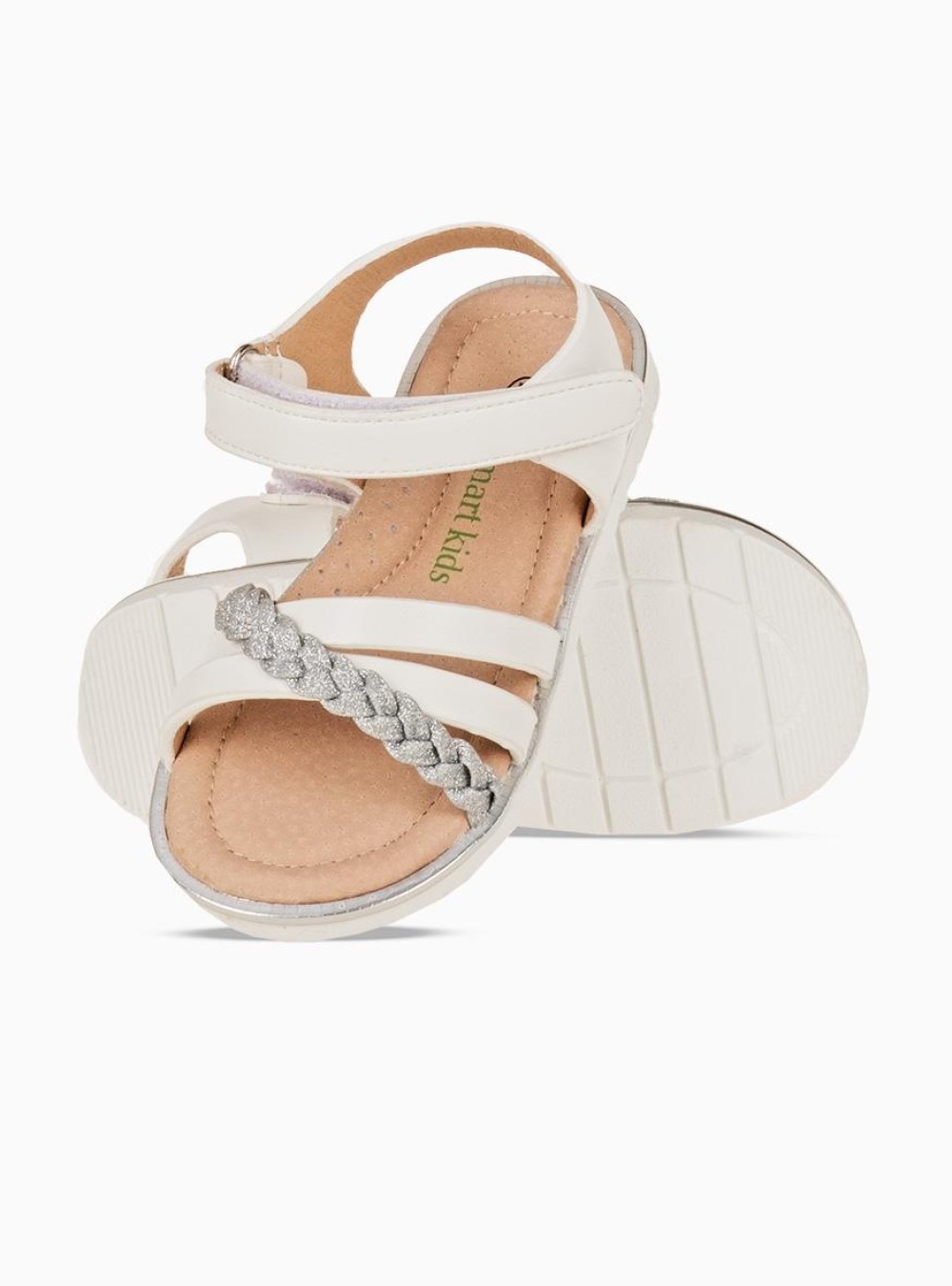 Πέδιλα για κορίτσια 202.SD12119-L ΑΣΠΡΟ Πέδιλα για κορίτσια 202.SD12119-L ΑΣΠΡΟ