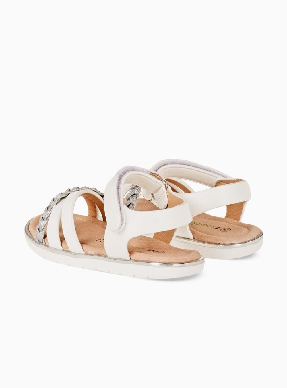 Πέδιλα για κορίτσια 202.SD12119-L ΑΣΠΡΟ Πέδιλα για κορίτσια 202.SD12119-L ΑΣΠΡΟ