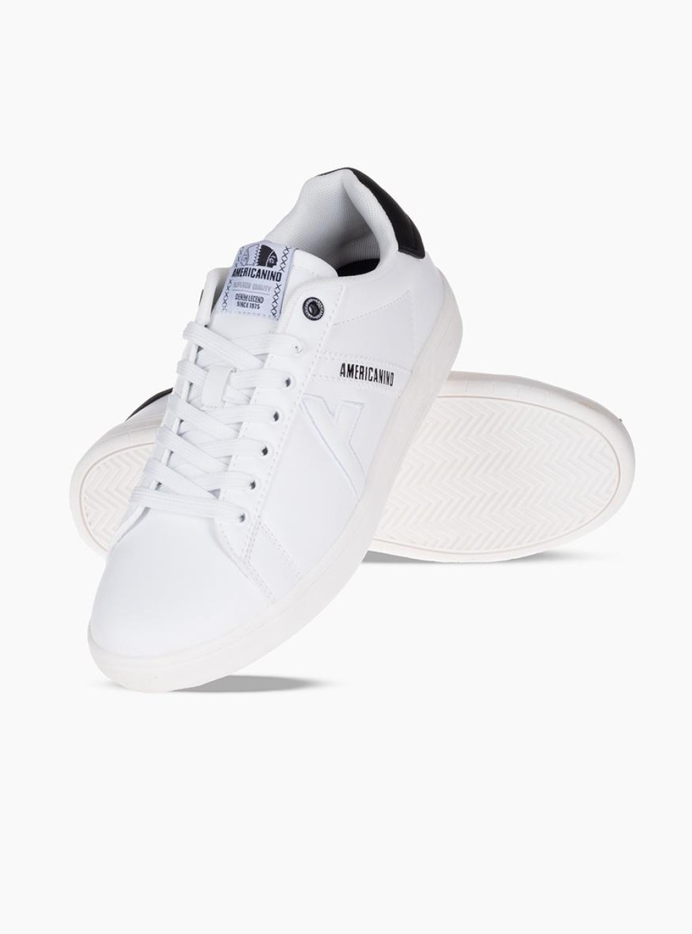 AMERICANINO Ανδρικά sneakers 029.AMM424X90-L ΑΣΠΡΟ/ΜΑΥΡΟ AMERICANINO Ανδρικά sneakers 029.AMM424X90-L ΑΣΠΡΟ/ΜΑΥΡΟ