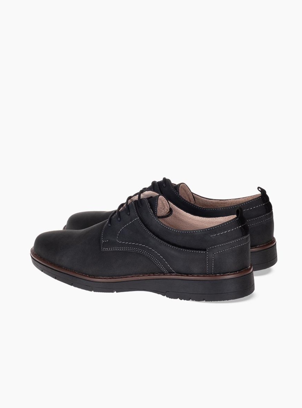 B-SOFT Ανδρικό δετό casual 405.424-4-L ΜΑΥΡΟ