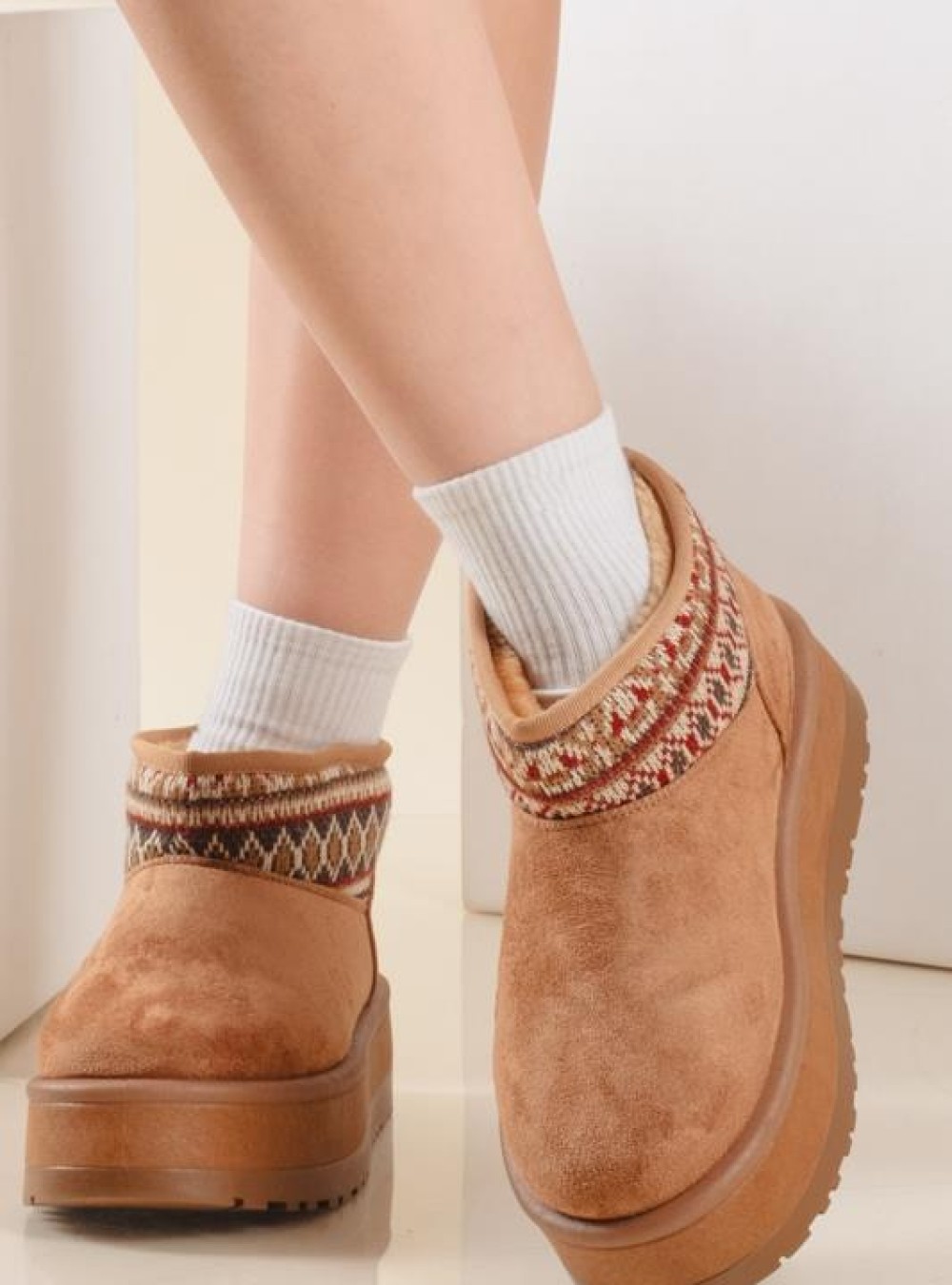Boho δίσολα μποτάκια με γούνα 330.C761-L ΤΑΜΠΑ Boho δίσολα μποτάκια με γούνα 330.C761-L ΤΑΜΠΑ