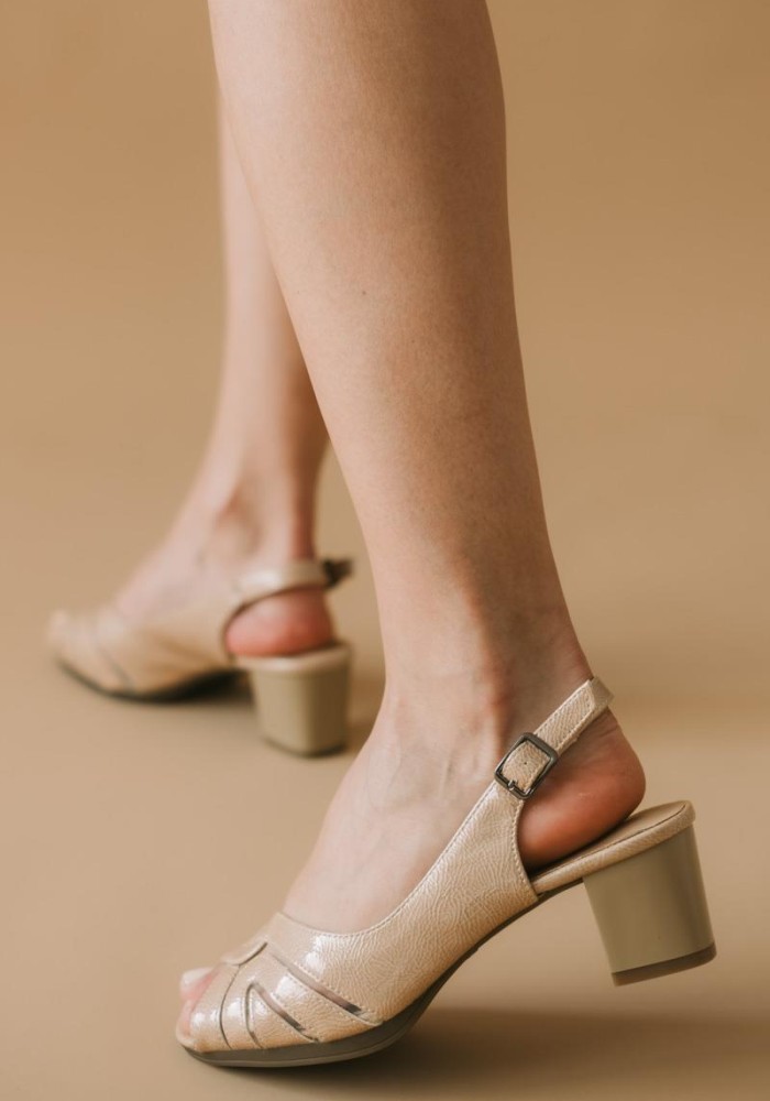 Peep-toe γόβες με ανοιχτή φτέρνα 330.8830-LU ΜΠΕΖ