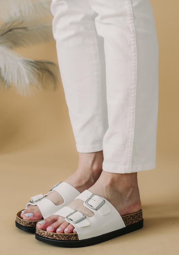 Fussbett flatform πέδιλα με ρυθμιζόμενες φάσες 413.LS053-L ΑΣΠΡΟ