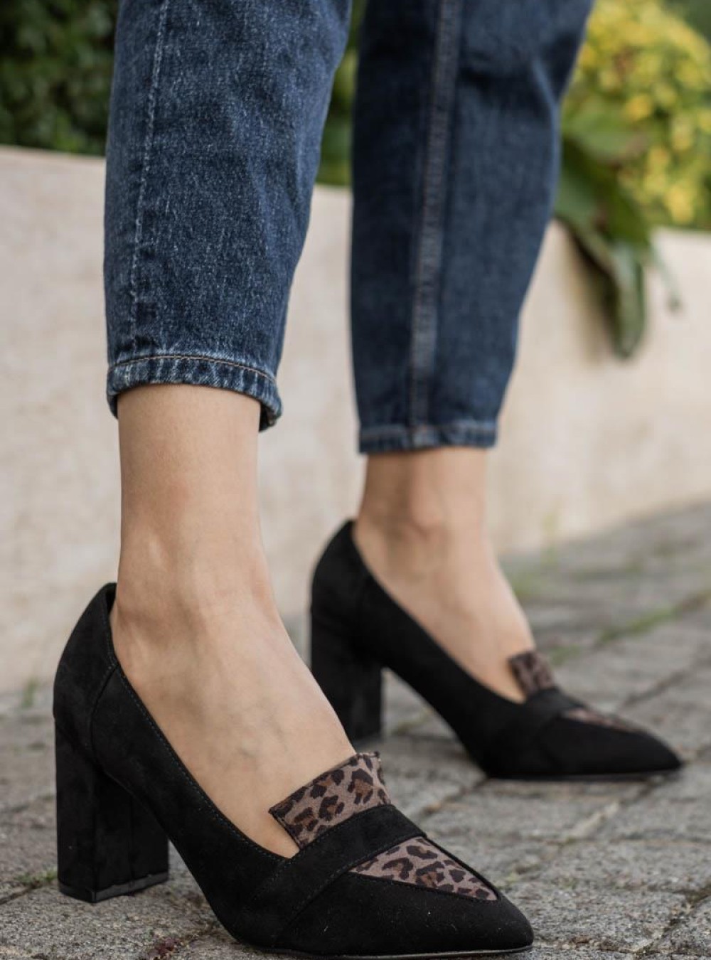ADAMS Suede μυτερές γόβες με λεοπάρ λεπτομέρειες 004.848-23501-C ΜΑΥΡΟ/ΛΕΟΠΑΡ ADAMS Suede μυτερές γόβες με λεοπάρ λεπτομέρειες 004.848-23501-C ΜΑΥΡΟ/ΛΕΟΠΑΡ
