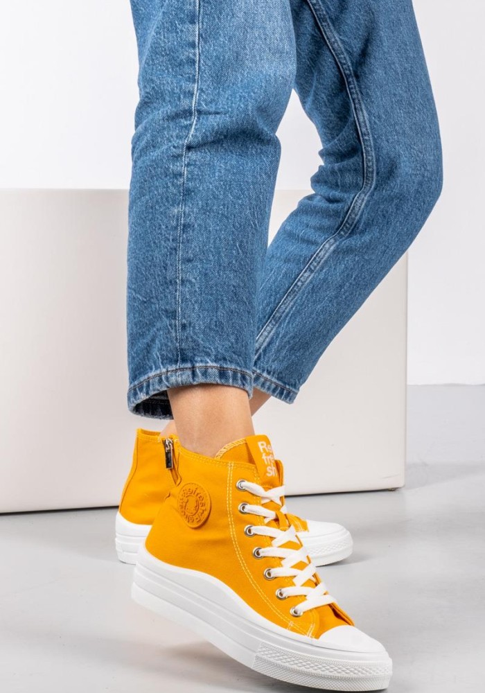 Refresh πάνινα sneakers με διπλή σόλα 395.170676-F ΠΟΡΤΟΚΑΛΙ