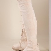 Over the knee suede chunky μπότα 431.OS608-C ΜΠΕΖ Over the knee suede chunky μπότα 431.OS608-C ΜΠΕΖ