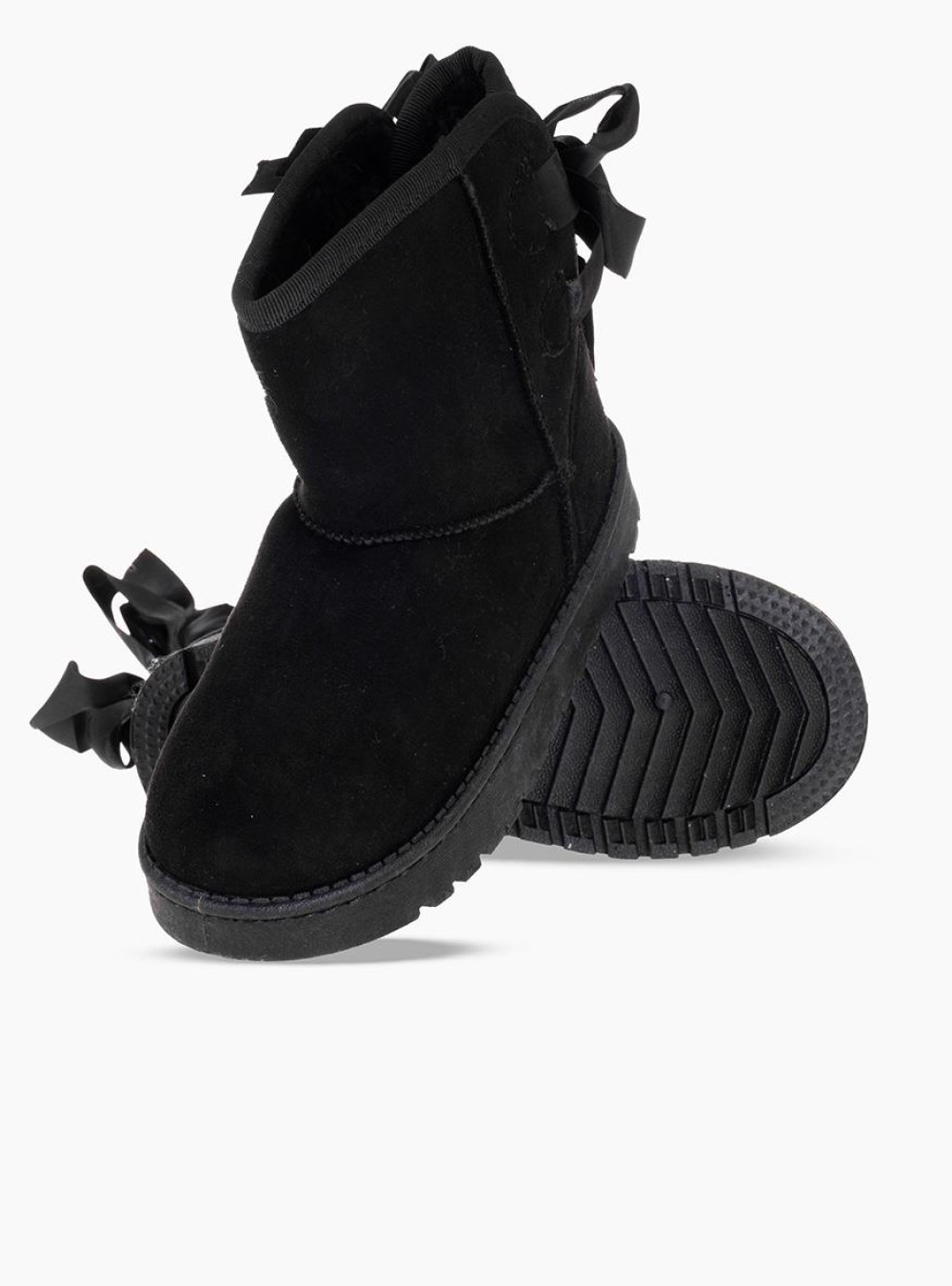 Suede μποτάκια για κορίτσια με εσωτερική γούνα 330.C826-C ΜΑΥΡΟ