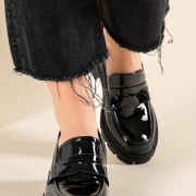 Block-heeled λουστρίνι loafers 431.LL1504-LU ΜΑΥΡΟ
