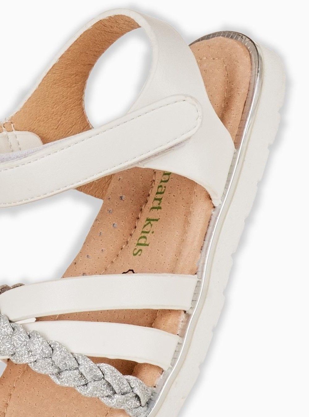 Πέδιλα για κορίτσια 202.SD12119-L ΑΣΠΡΟ Πέδιλα για κορίτσια 202.SD12119-L ΑΣΠΡΟ