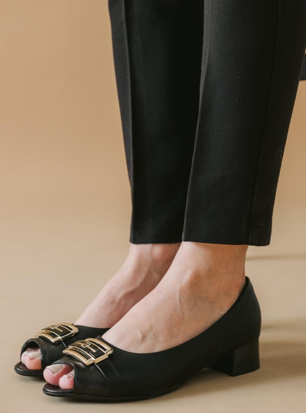 PICCADILLY Peep-toe comfort γόβες 004.779-24008-L ΜΑΥΡΟ PICCADILLY Peep-toe comfort γόβες 004.779-24008-L ΜΑΥΡΟ